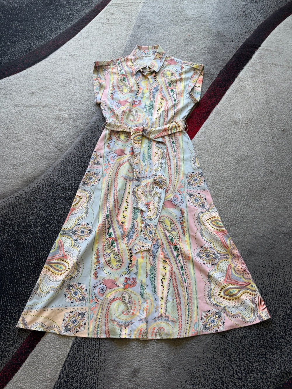 Sunday Up Artsy Print Shirt Dress